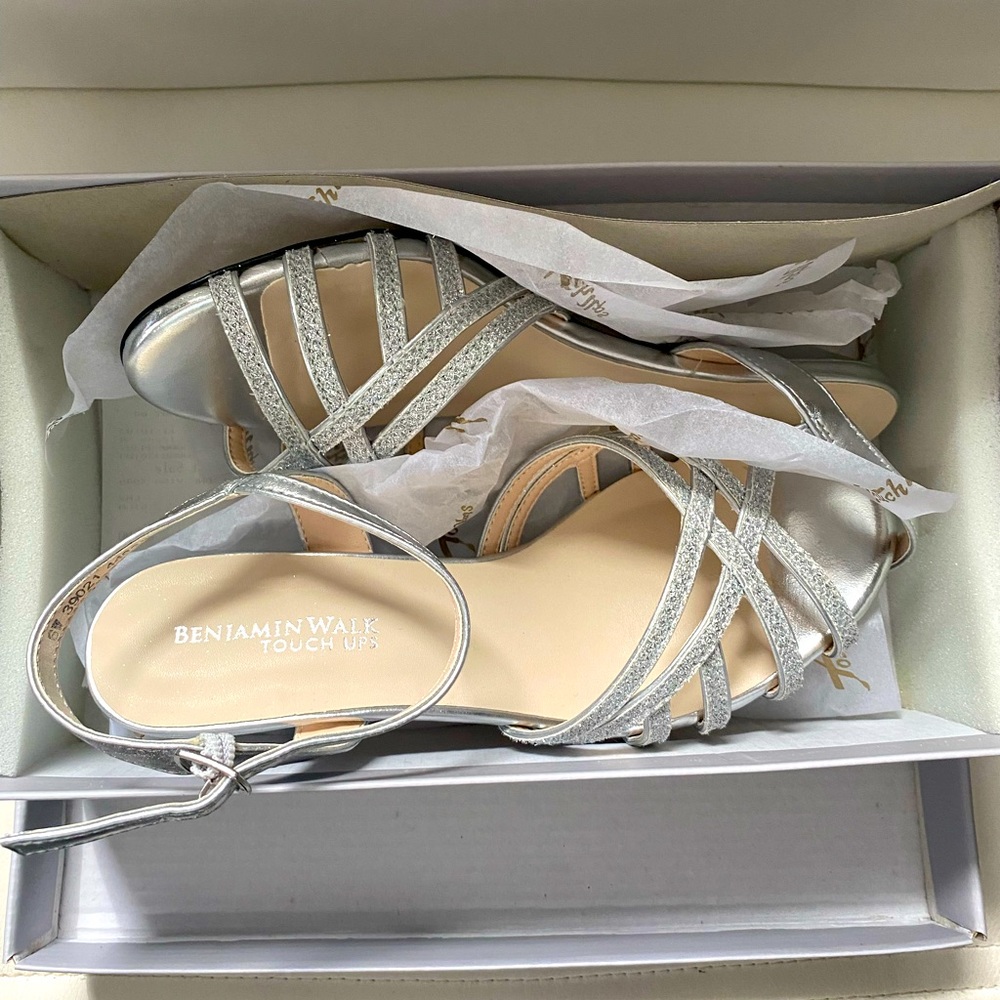 Silver dress shoes brand new!!